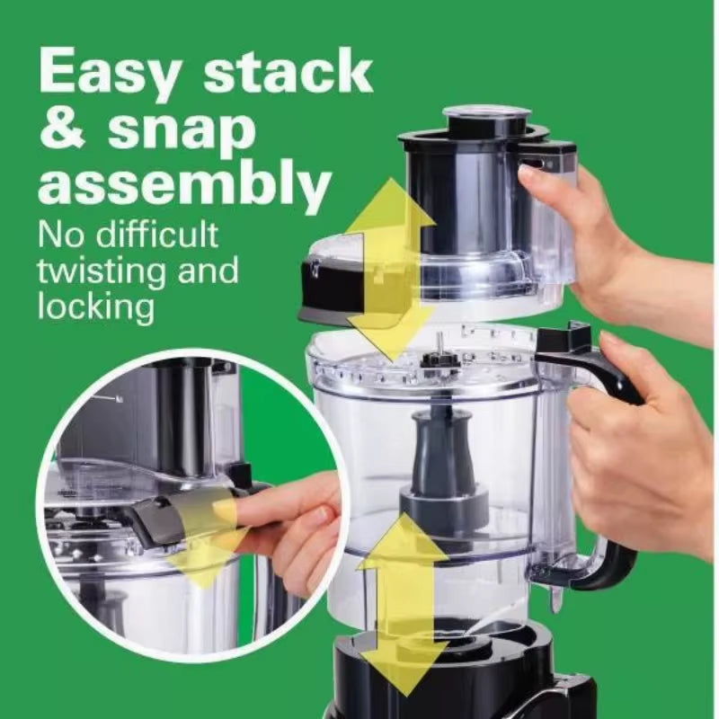 Hamilton Beach 12 Cup Stack and Snap Food Processor - Black - 70727