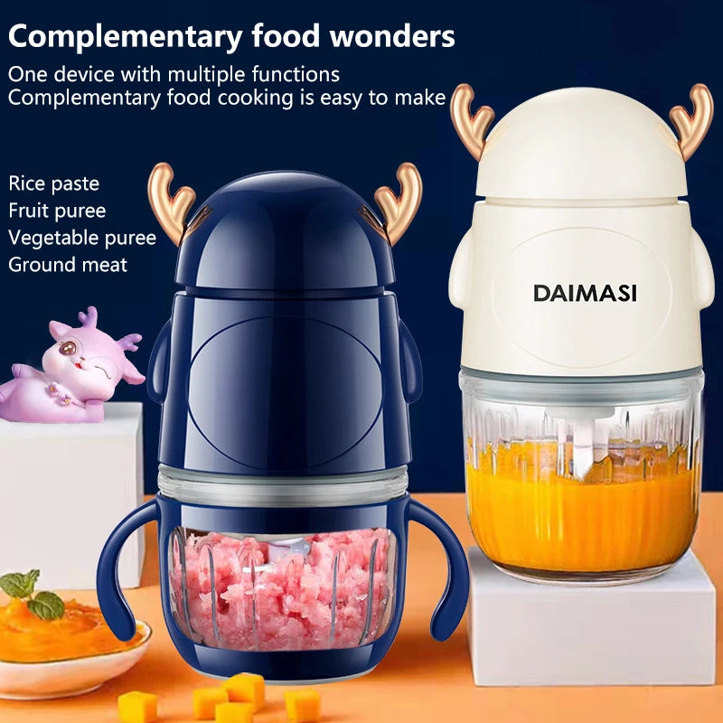 Multi Functional Food Processor, Household Food Processor, Baby Food Grinder, Garlic Puree Blender, Kitchen Tool