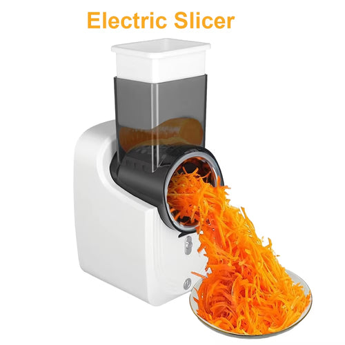 3-In-1 Multifunctional Food Slicer Processor, Vegetable Slicer Salad Maker, Food Processor Spiralizer with Stainless Steel Blade