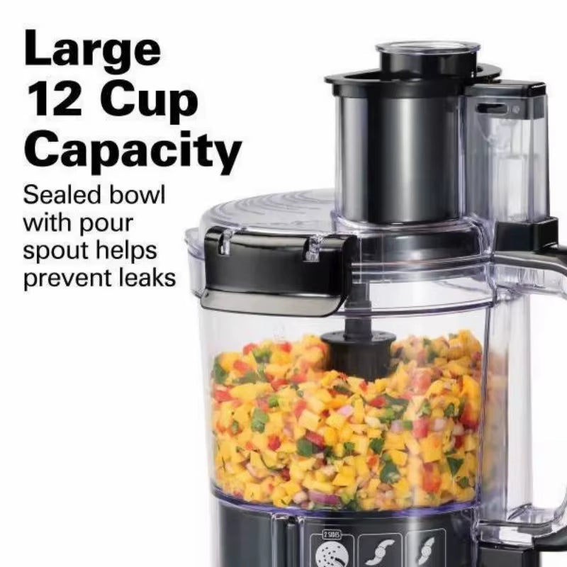 Hamilton Beach 12 Cup Stack and Snap Food Processor - Black - 70727